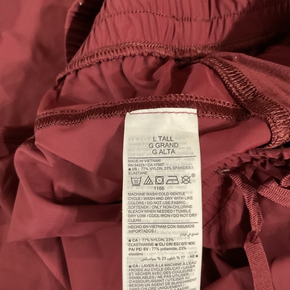 NWT Old Navy women’s high rise sleek tech go dry Burgundy Jogger large tall - Picture 6 of 7